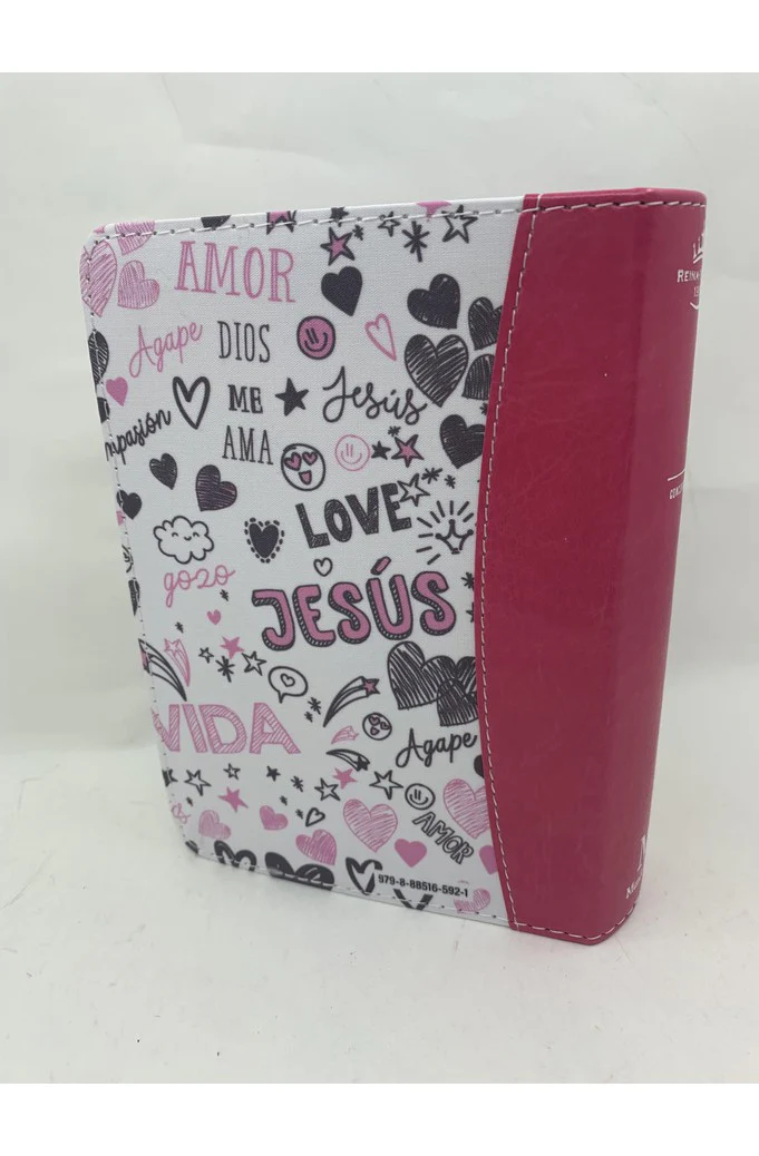 Biblia RVR 1960 Bolsillo Símil Piel Rosa con Índice