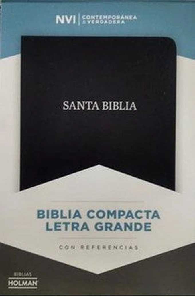 Biblia NVI Compacta Letra Grande Negro Piel Fabricada