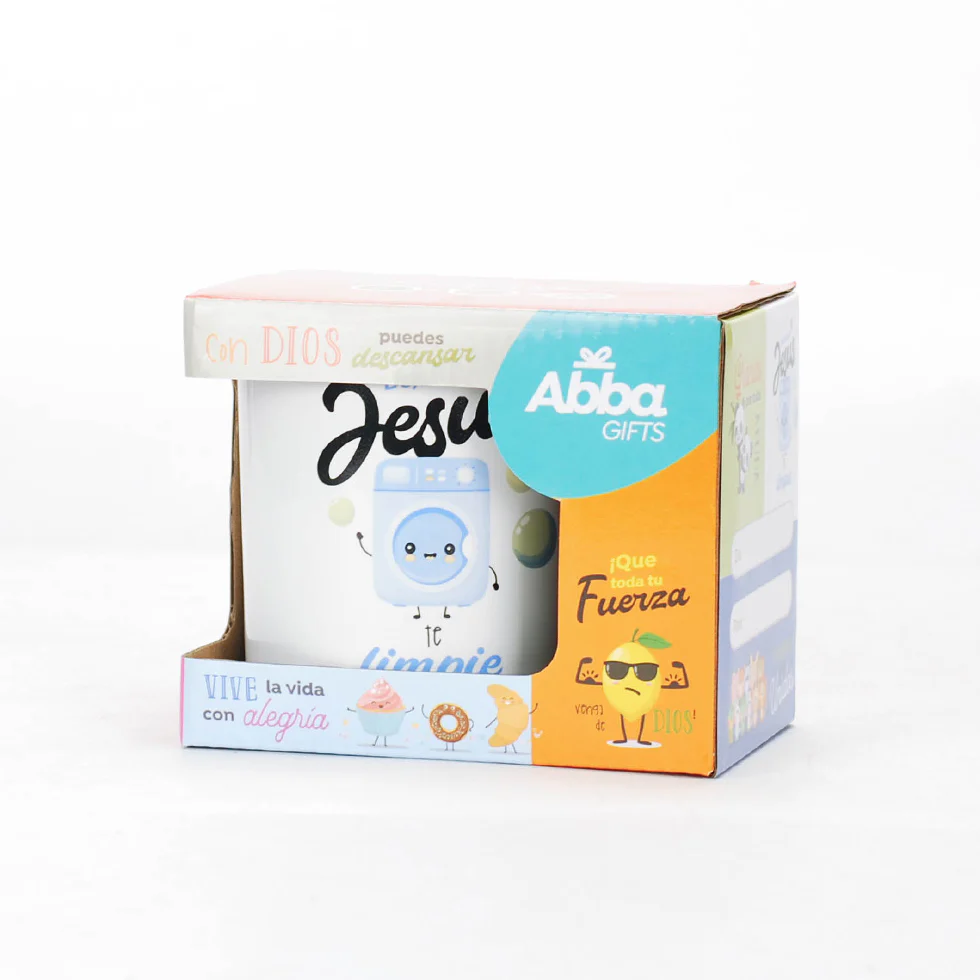 Taza 12 OZ Colección Comparte Jesús te Limpie