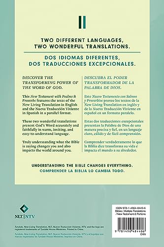 Biblia NTV NLT Bilingüe Nuevo Testamento Rústica