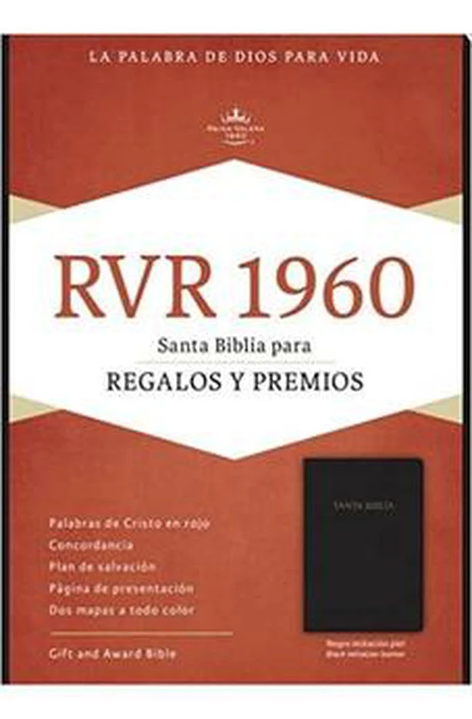 Biblia RVR 1960 Regalos y Premios Negro Símil Piel