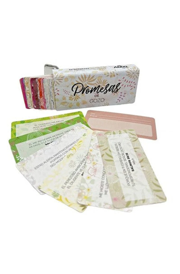 Caja Metálica con 50 Promesas. Promesas de Gozo