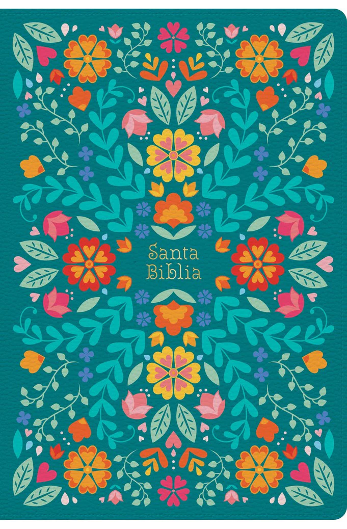 Biblia RVR 1960 Tamaño Manual Símil Piel Floreada con Índice
