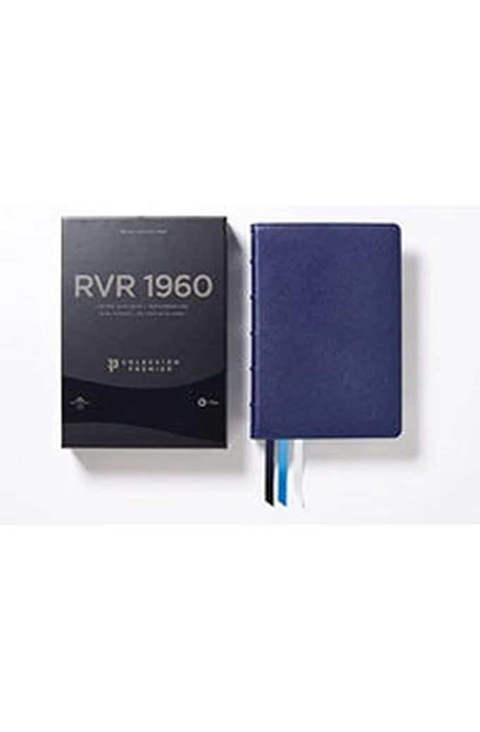Biblia RVR 1960 Letra Gigante Colección Premier Azul Marino Interior a Dos Colores Edición Limitada