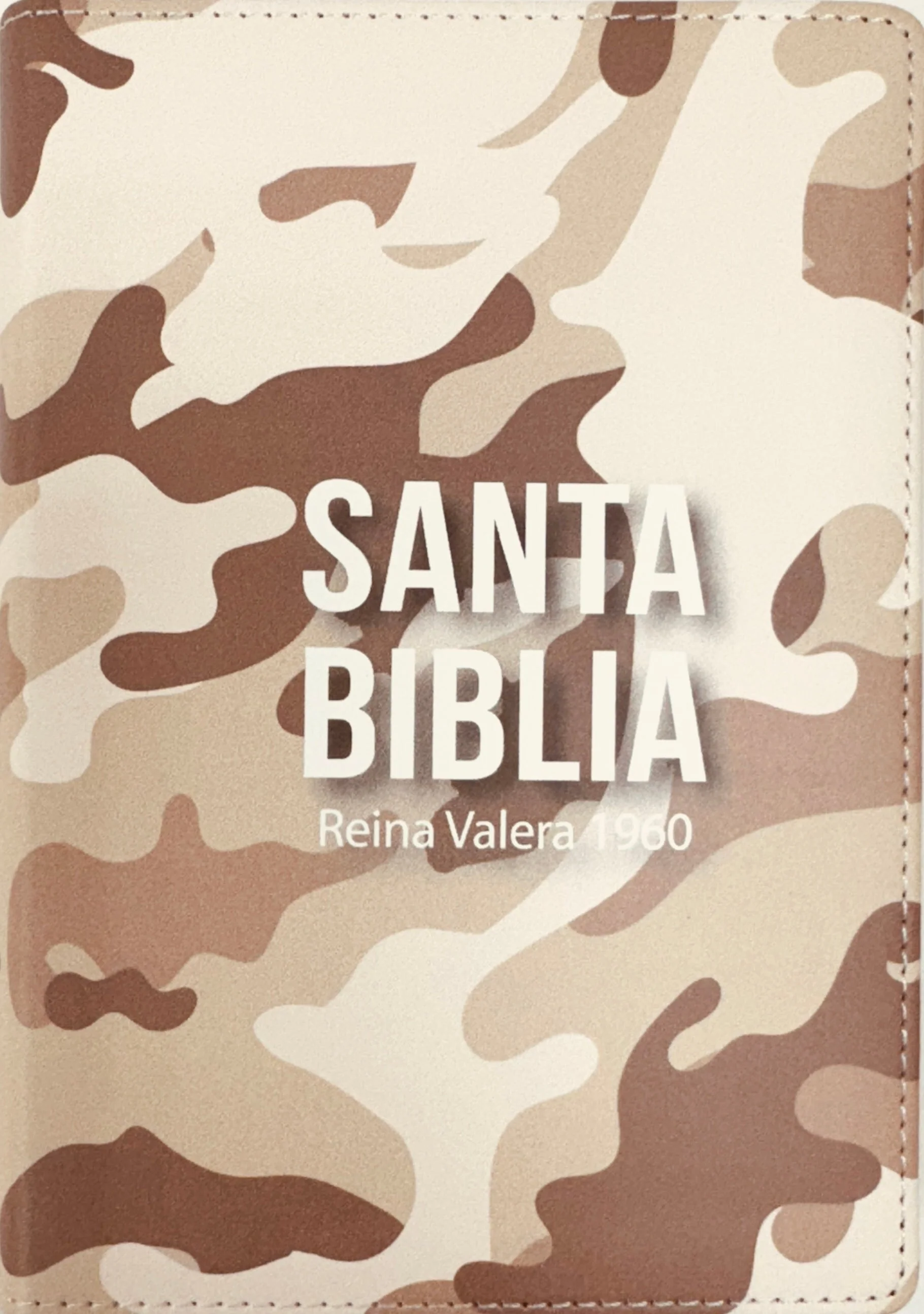 Biblia RVR 1960 Compacta Símil Piel Camuflaje Desierto