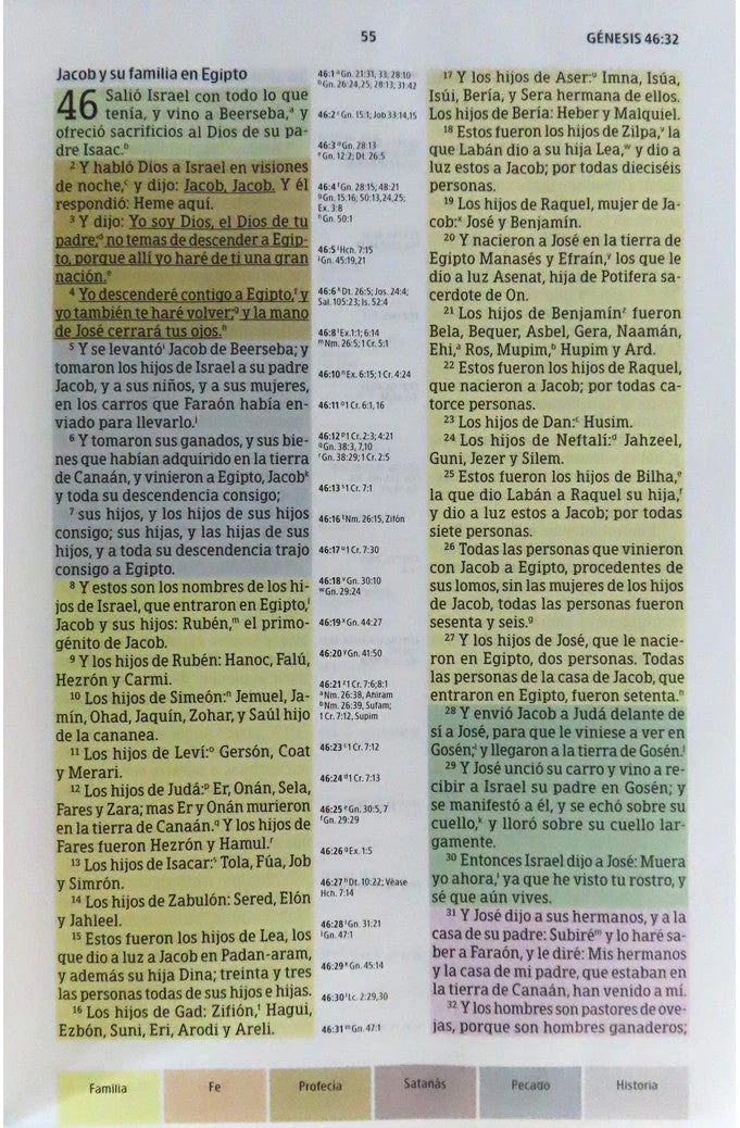 Biblia RVR 1960 de Estudio Arco Iris Negro Símil Piel