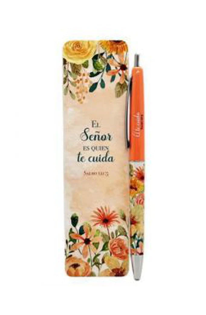 Pack Bolígrafo con Marcador de Libro. el Señor Es Quien Te Cuida