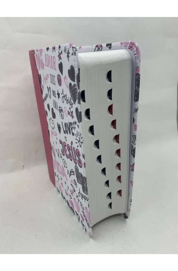 Biblia RVR 1960 Bolsillo Símil Piel Rosa con Índice