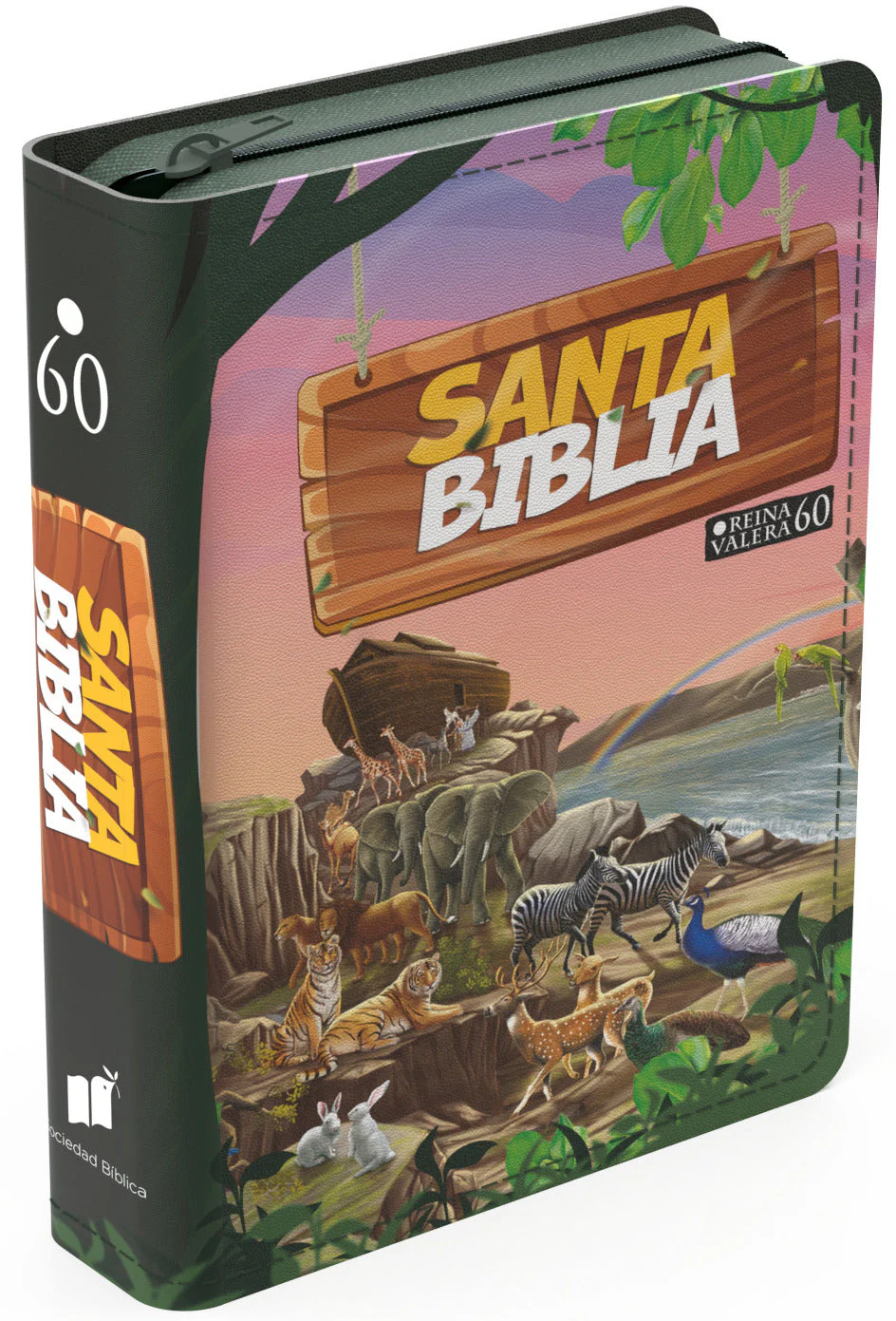 Biblia RVR 1960 Compacta para Niños Vinilo con Cierre