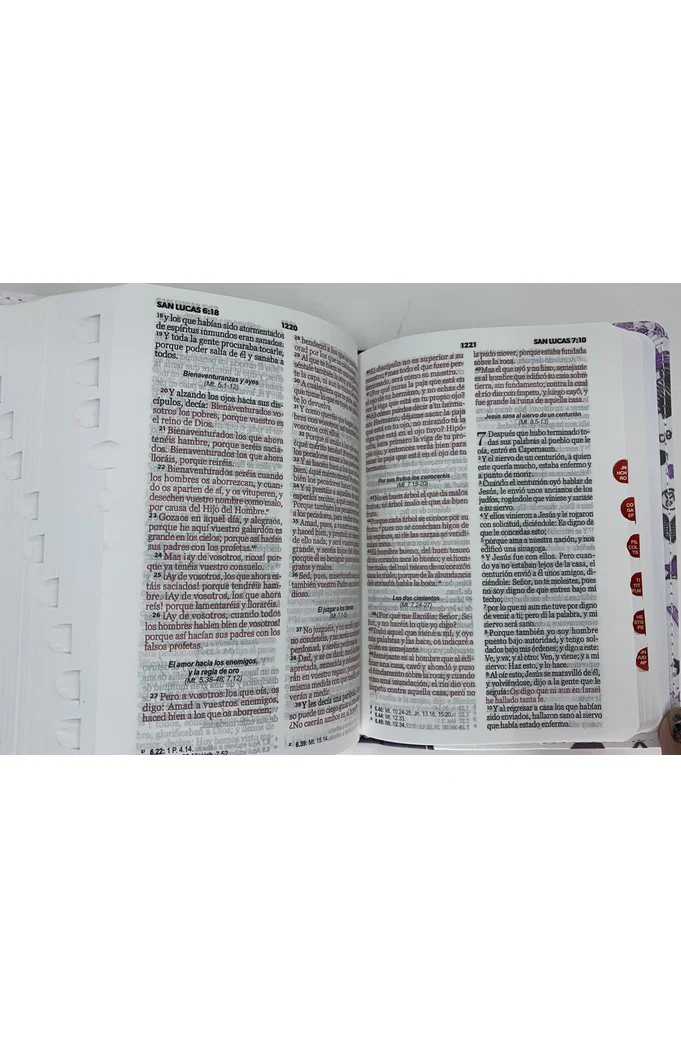 Biblia RVR 1960 Bolsillo Símil Piel Lila con Índice