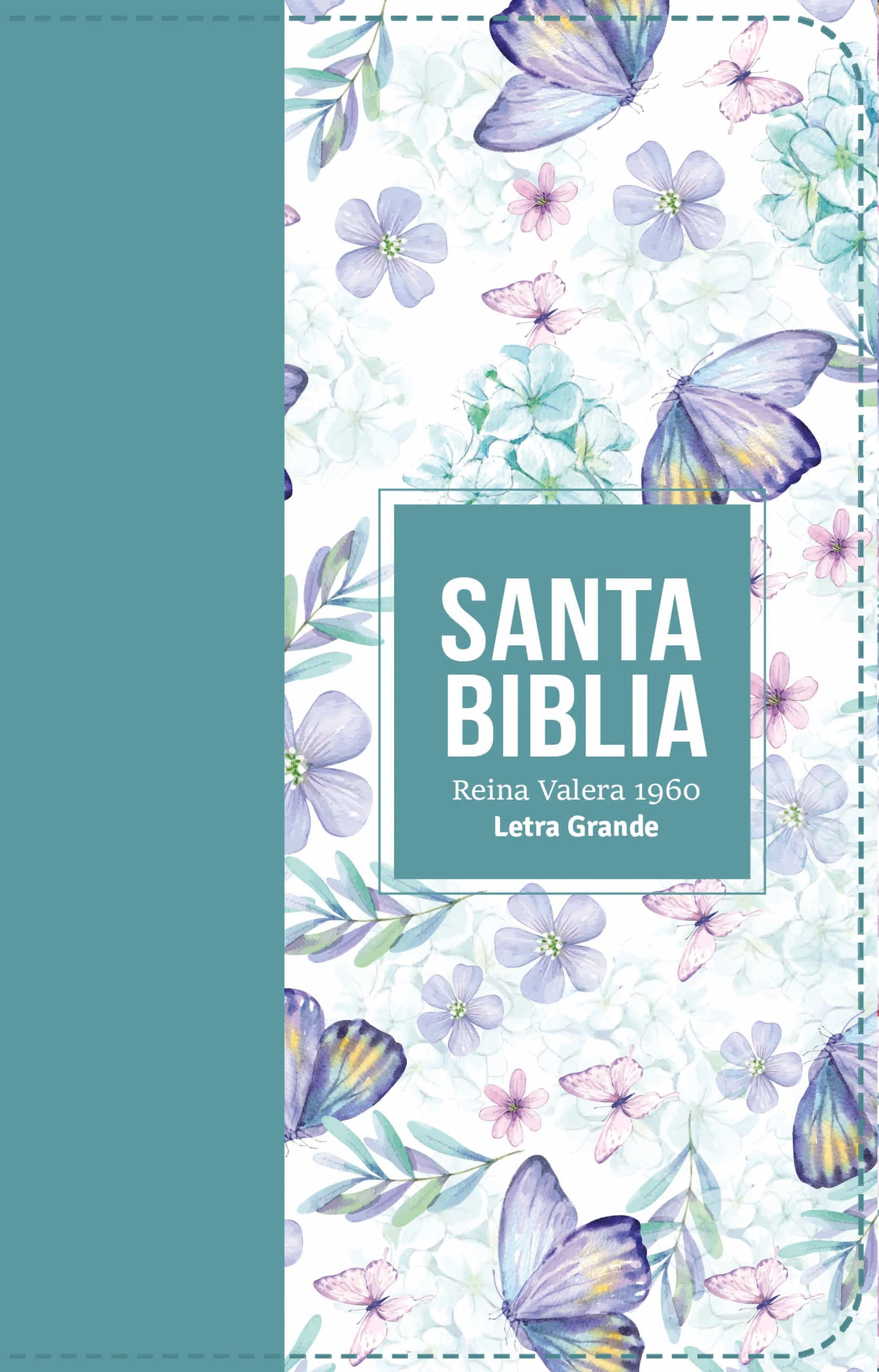 Biblia RVR 1960 Letra Grande Tamaño Manual Símil Piel Botticeli Azul
