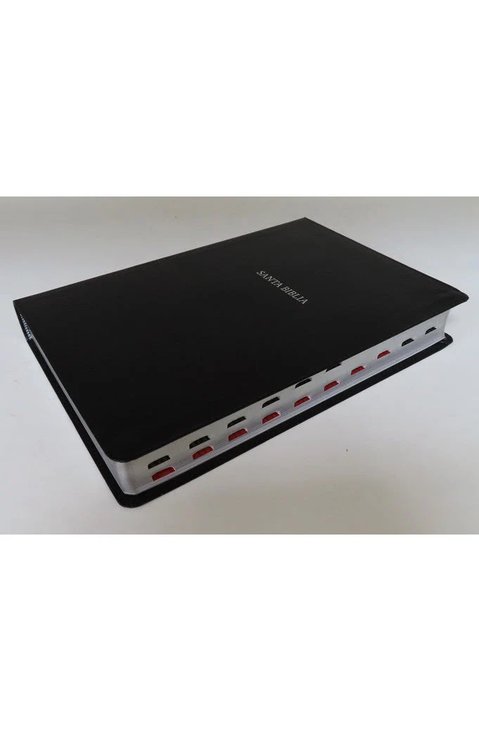 Biblia RVR 1960 Letra Súper Gigante Negro Piel Fabricada con Índice