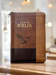 Biblia RVR 1960 Compacta Tricolor Café Águila Símil Piel con Índice y Cierre