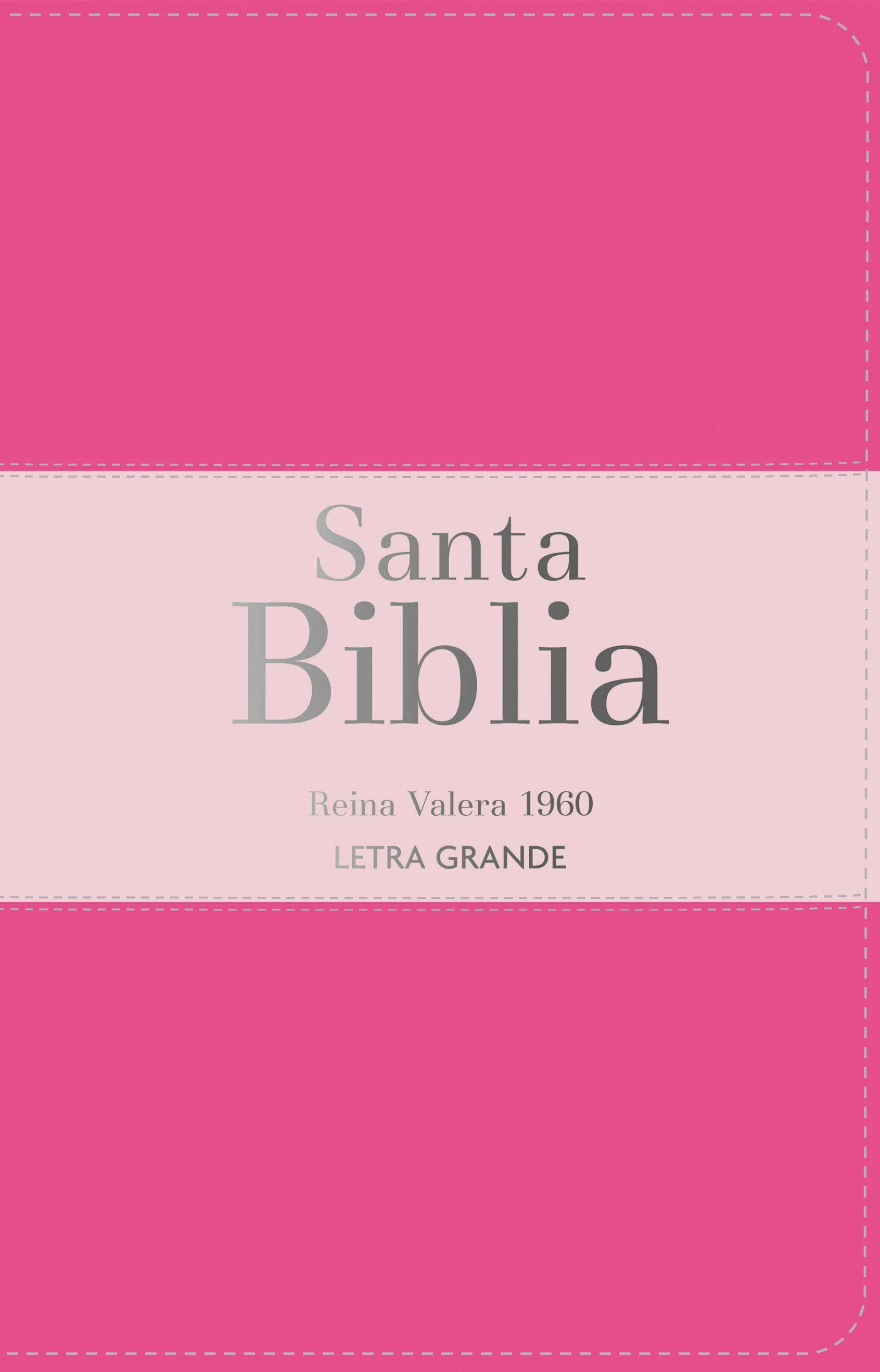 Biblia RVR 1960 Letra Grande Tamaño Manual Tricolor Fucsia Palo Rosa Fucsia con Cierre e Índice