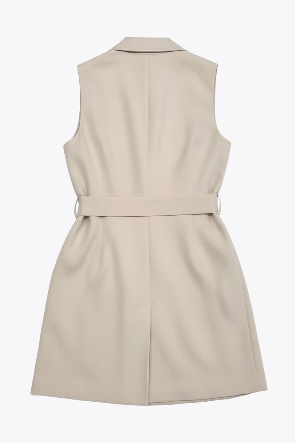 Vestido cruzado de doble botón con cinturón