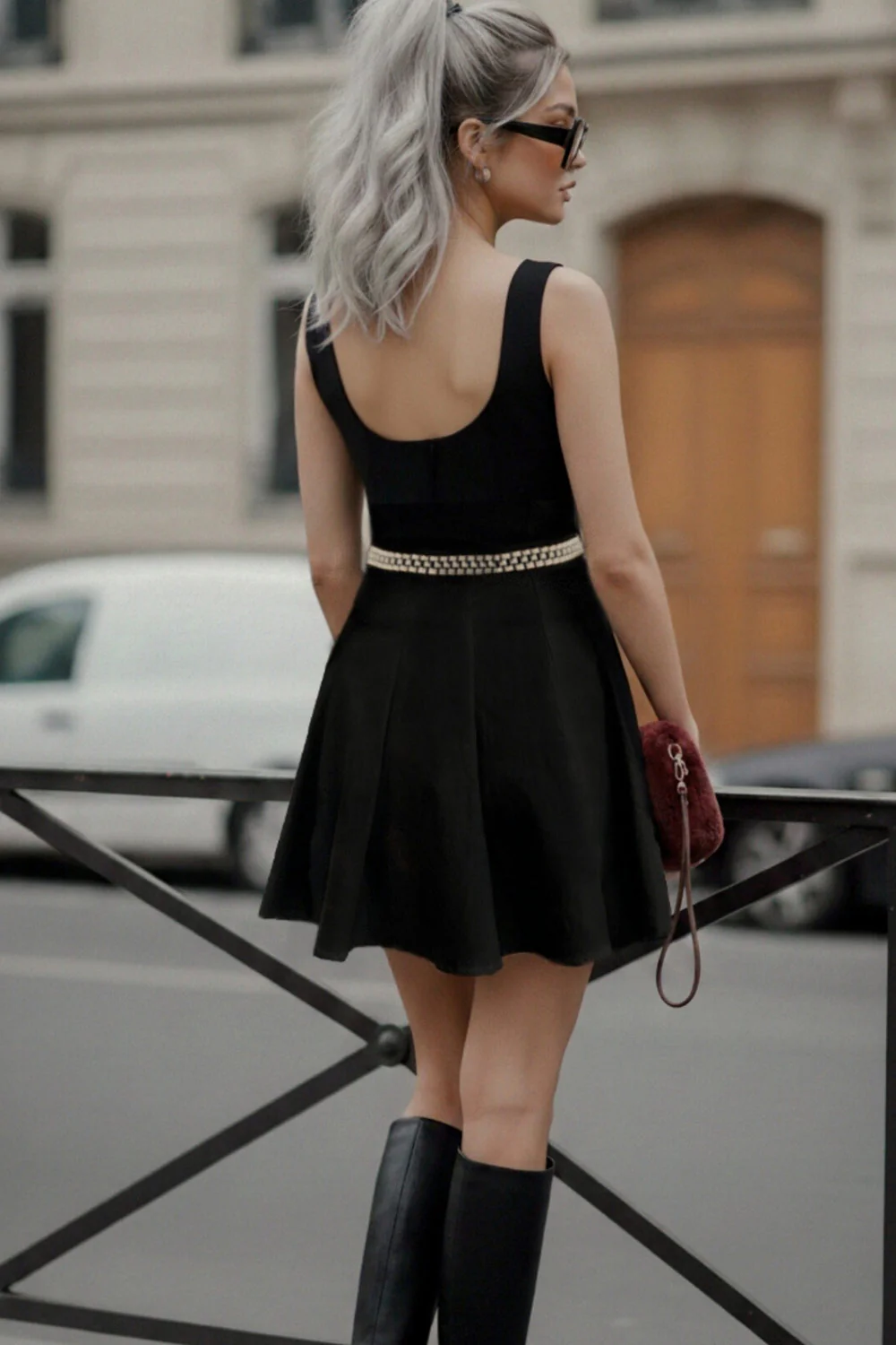 Vestido skater vuelo