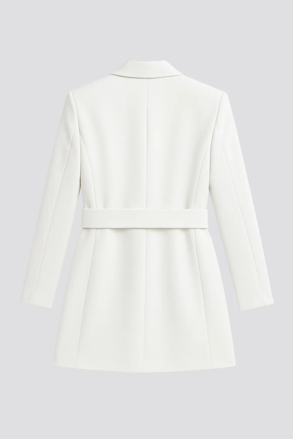 Vestido blazer corto cruzado con cinturón