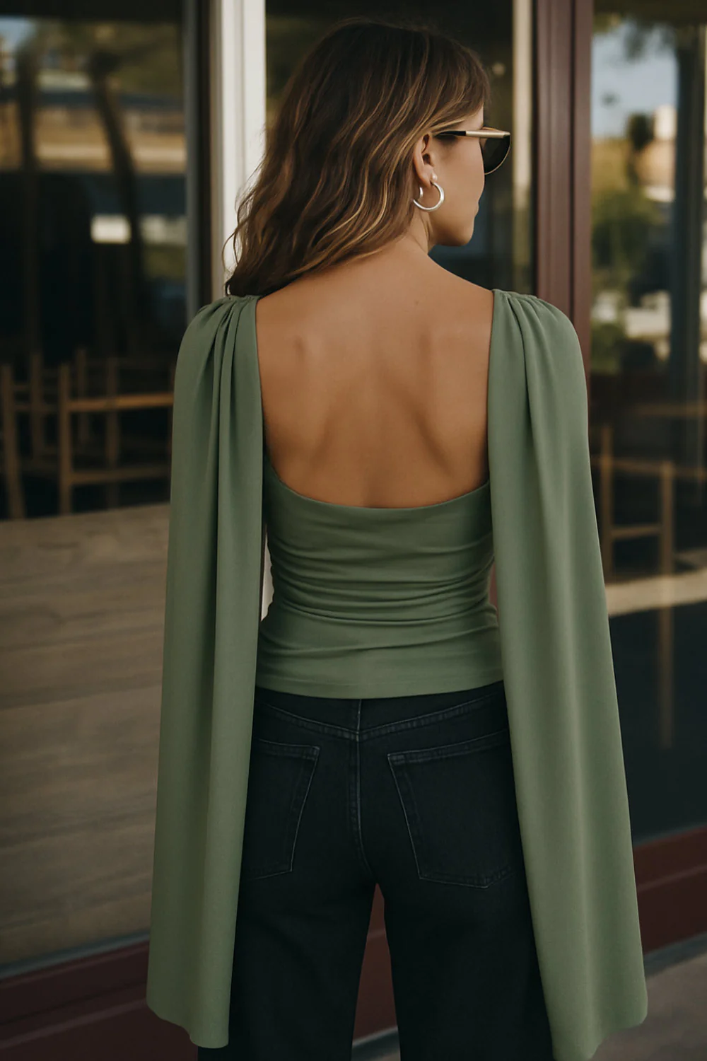 Top Blair detalle con plisados