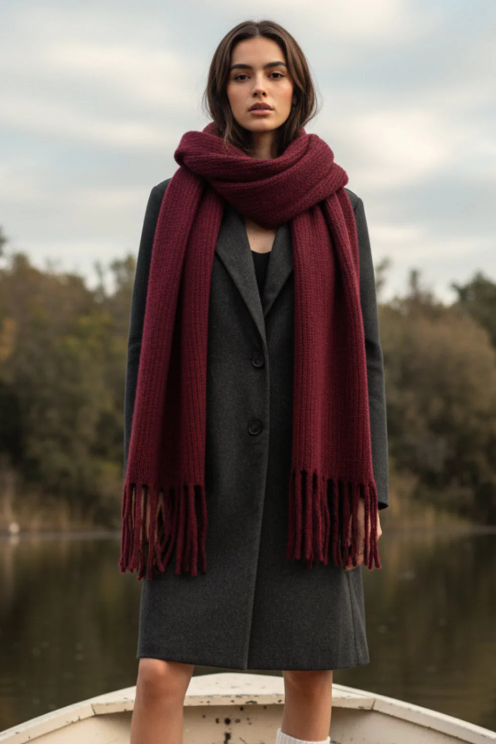 Abrigo recto botones