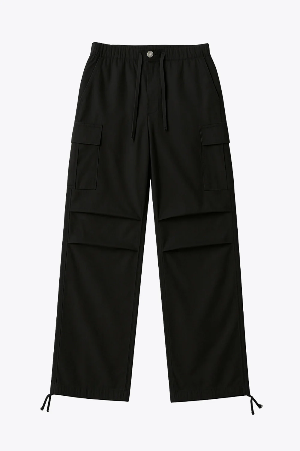 Pantalón cargo de cintura alta con jaretas