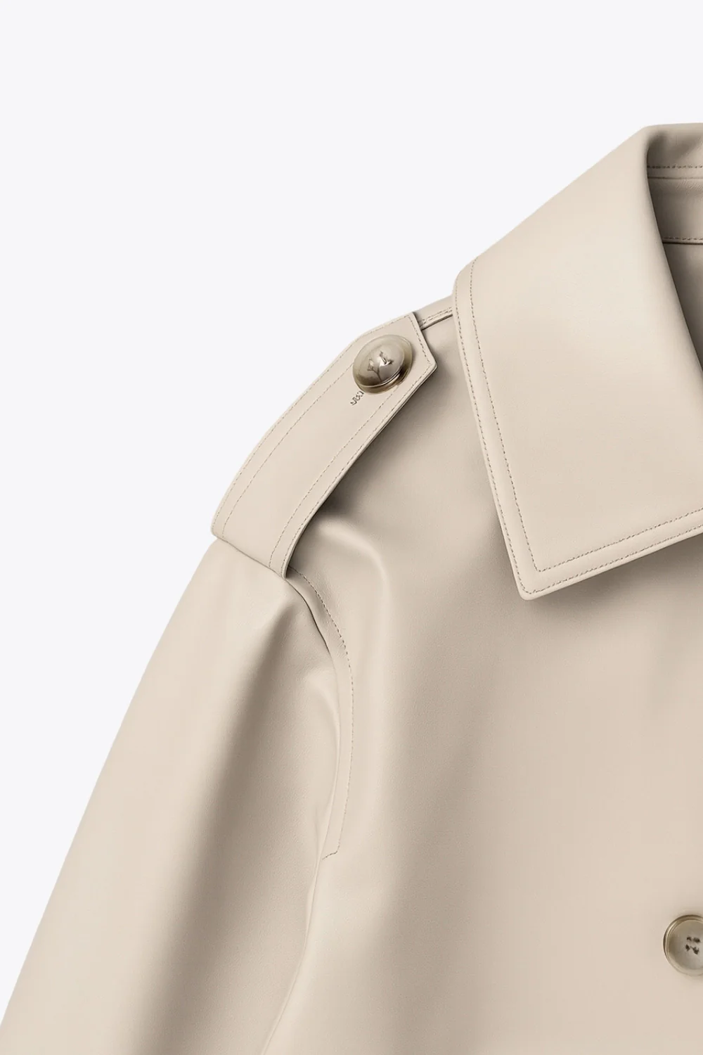 Abrigo trench corto con cinturón