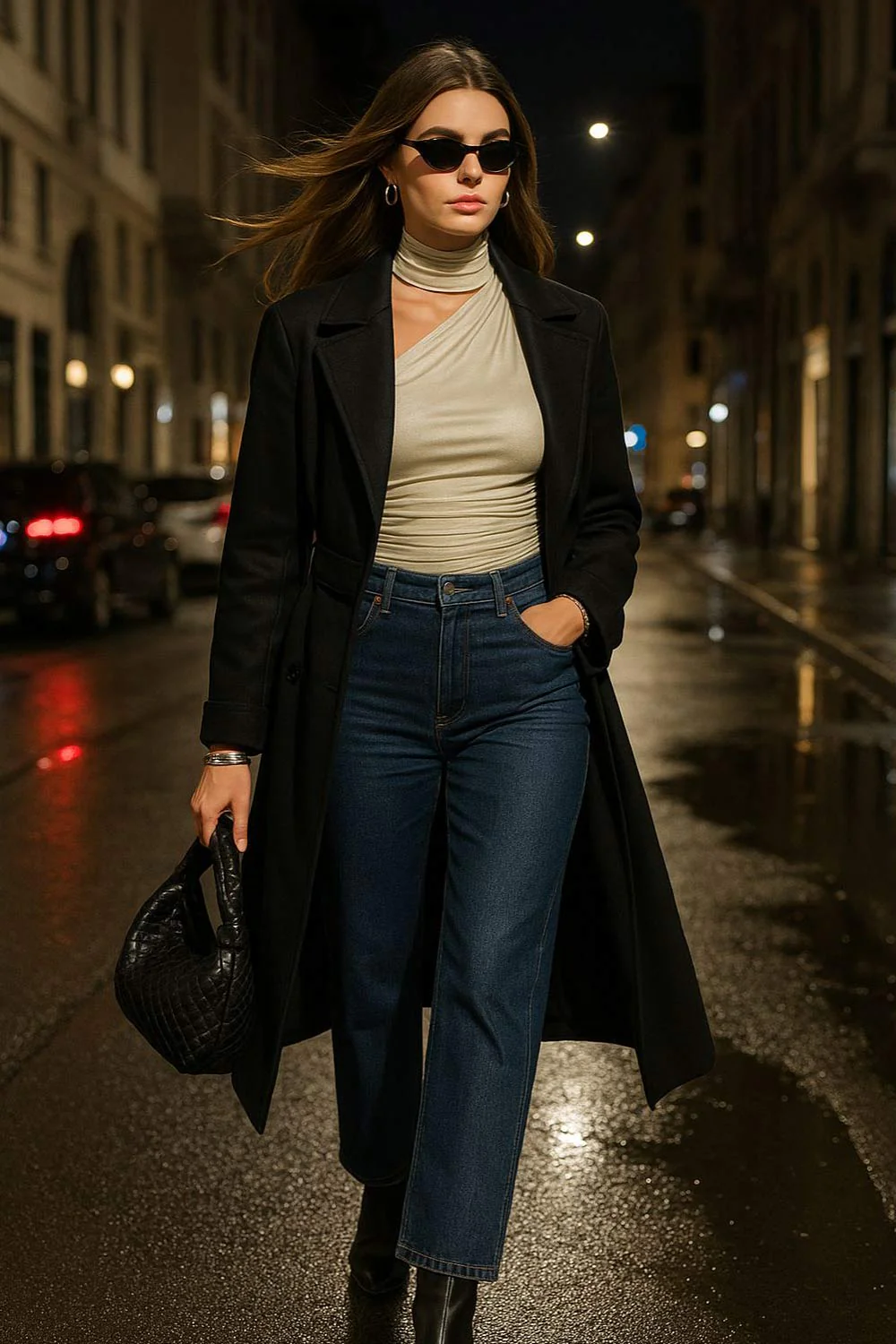 Top Fiori metálico con choker