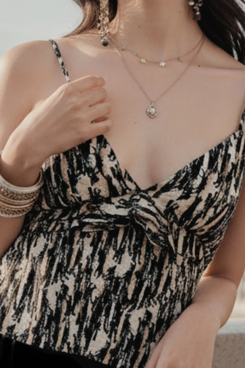 Top halter estampado