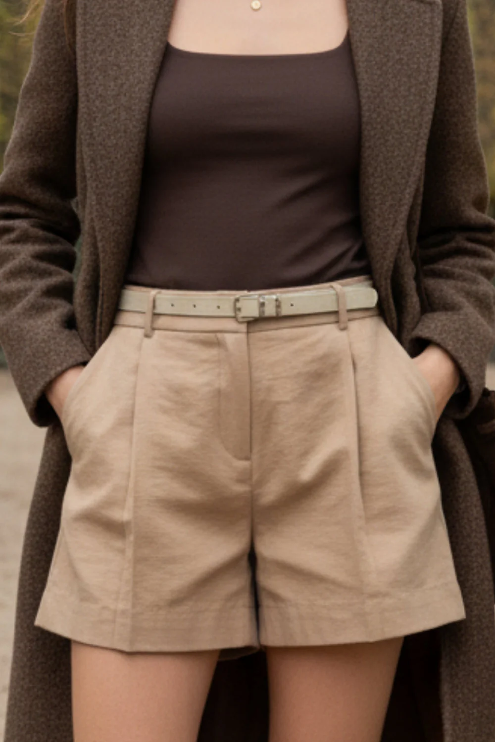 Short pinzas cinturón