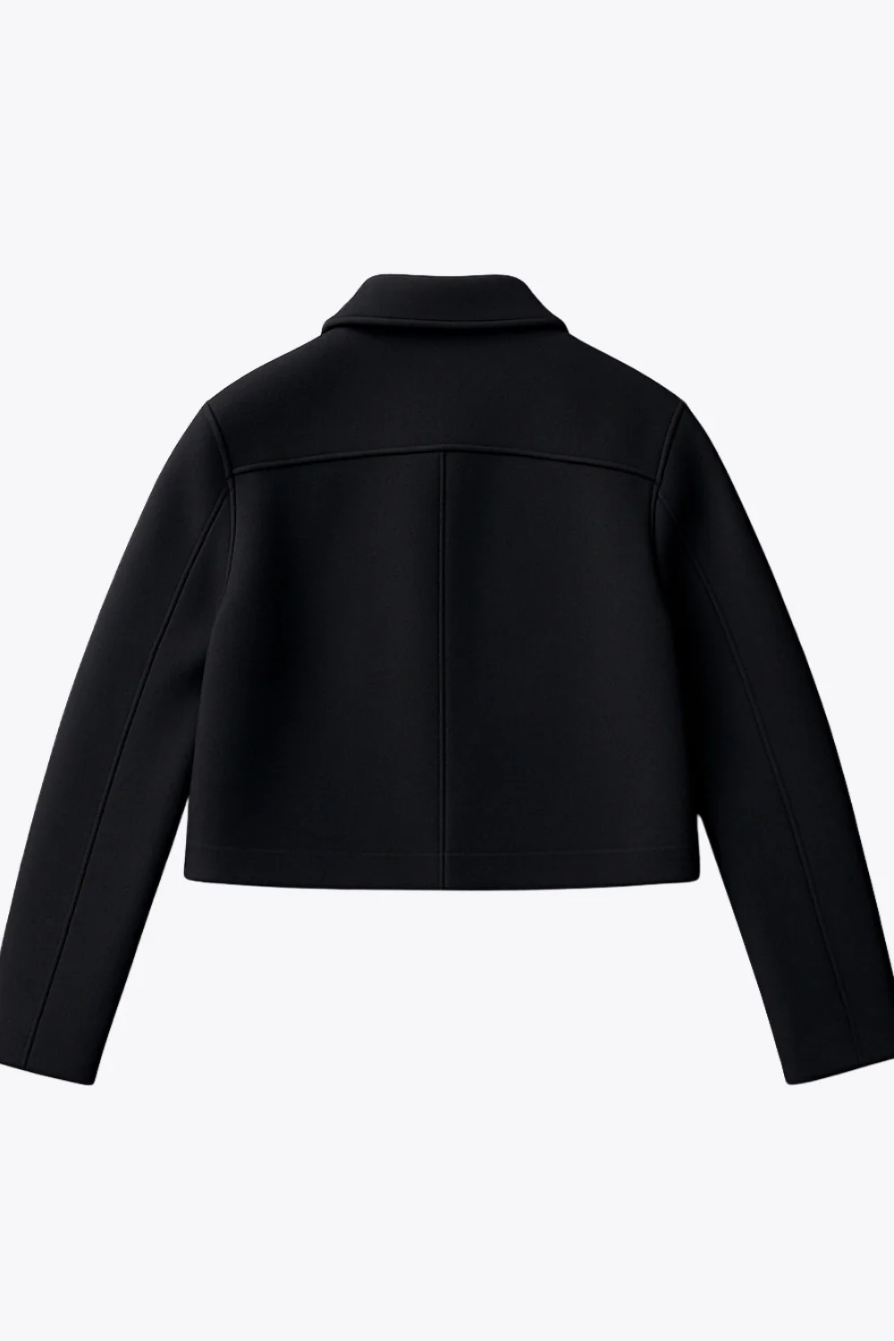 Abrigo corto de fit recto con bolsillos