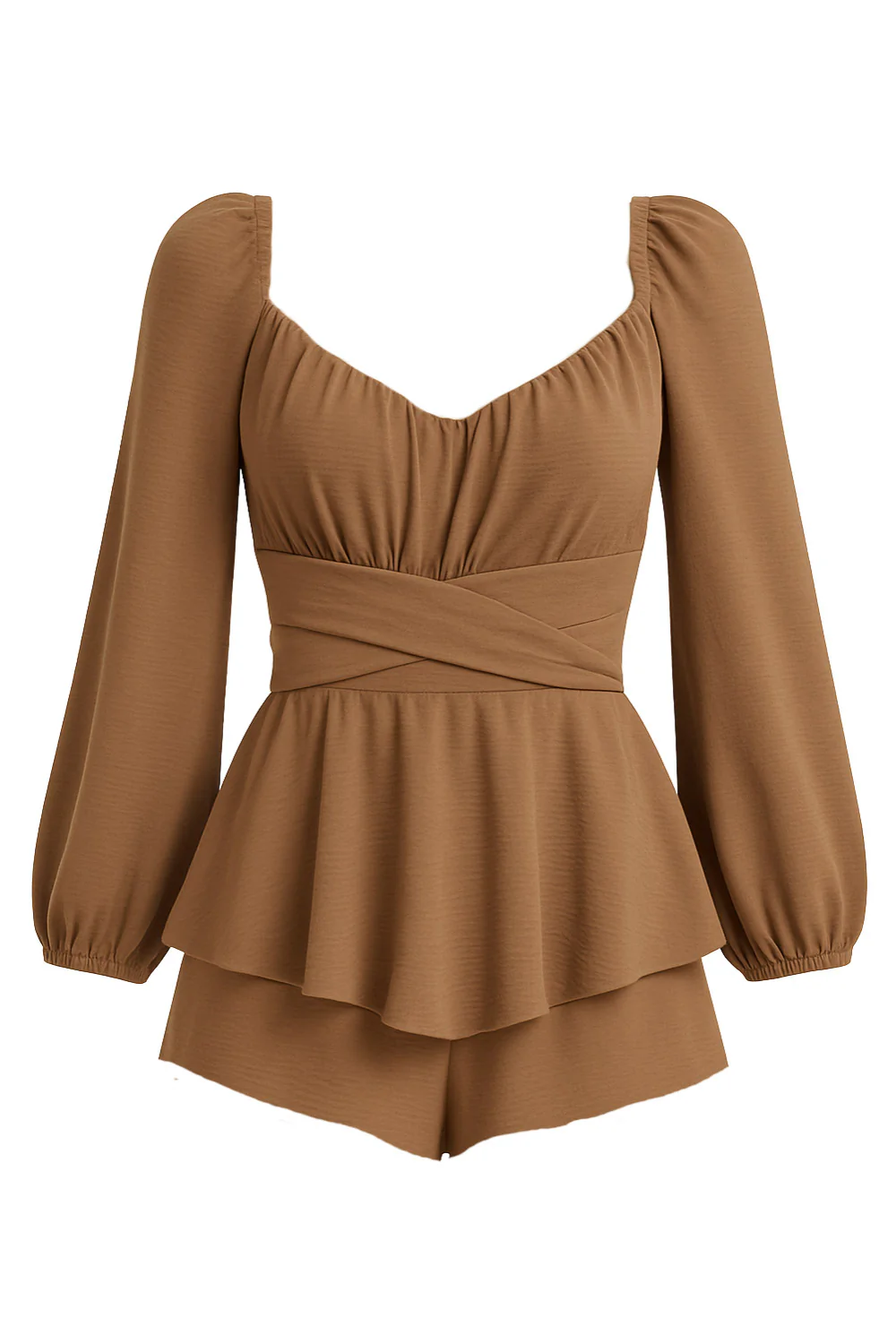 Playsuit Tana de escote plisado olanes