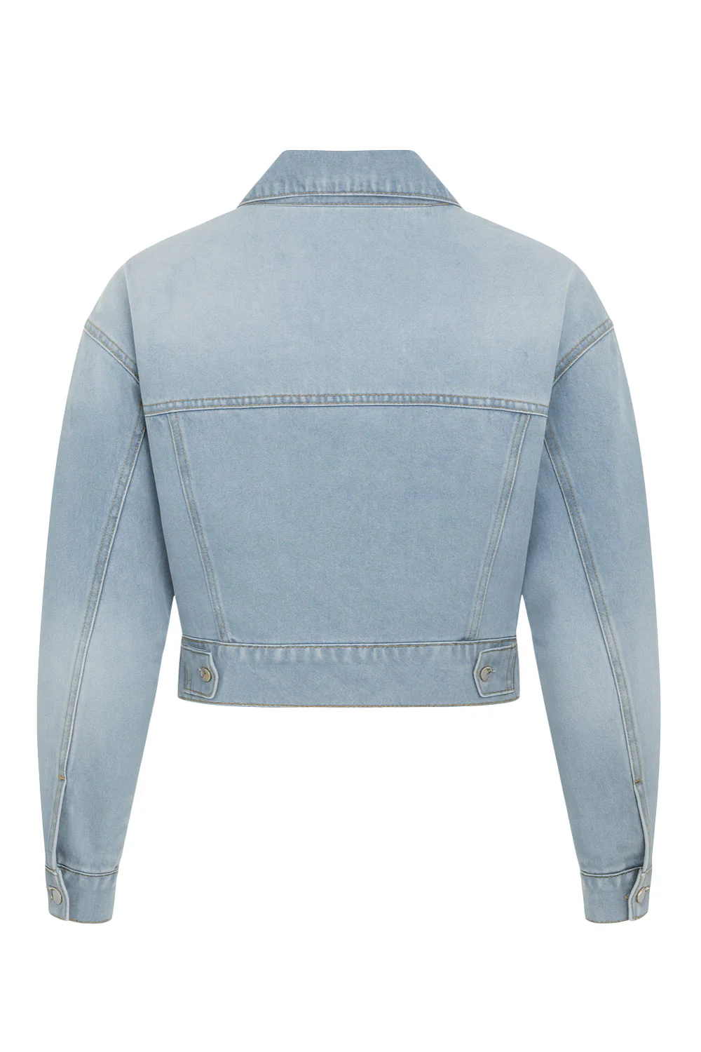 Chamarra corta de denim fit oversized