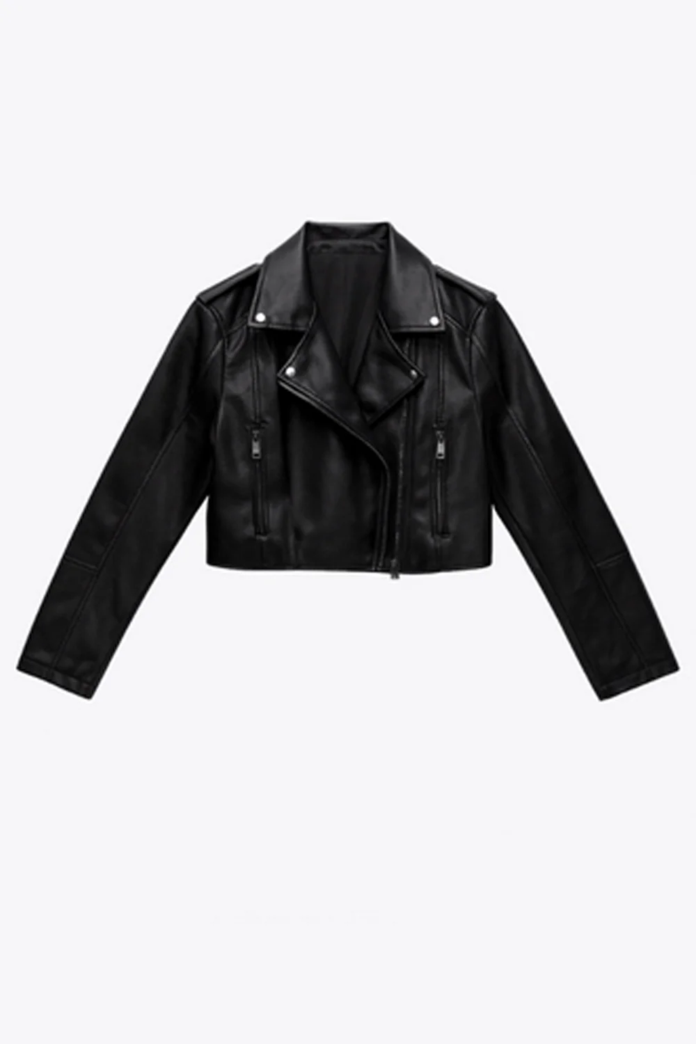 Chamarra biker efecto piel