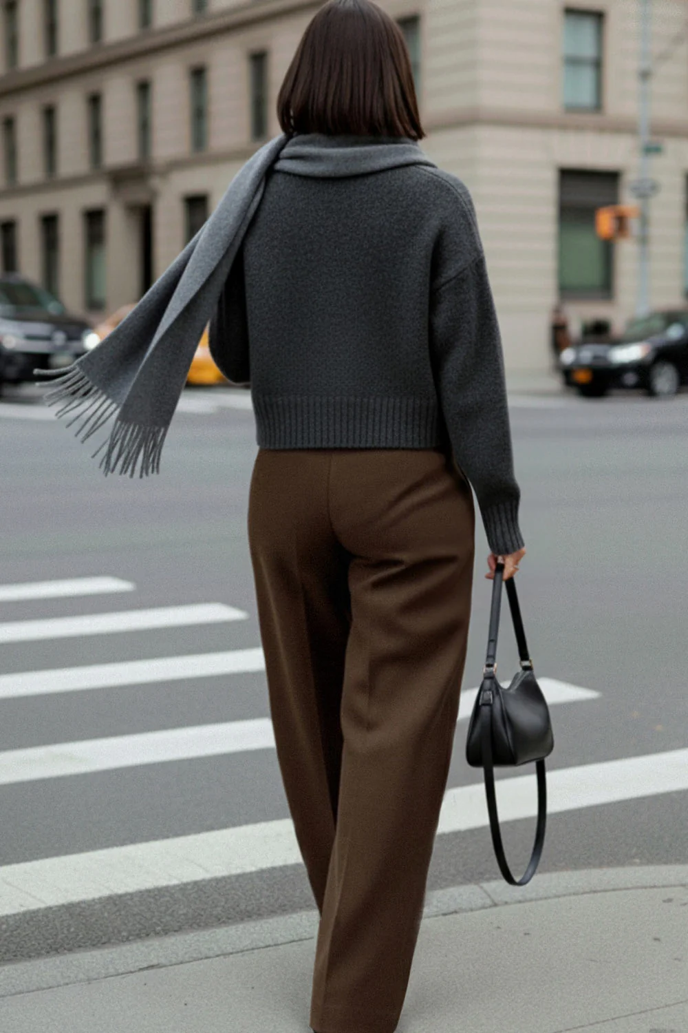 Pantalón wide leg pinzas