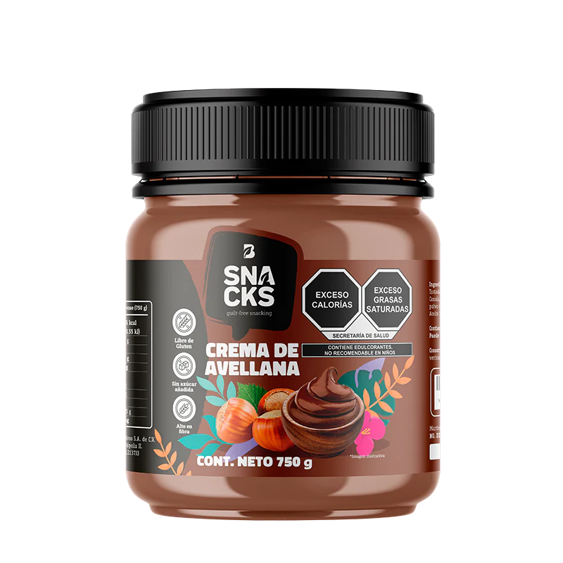 Crema de Avellana Sin Azúcar Añadida 750 g