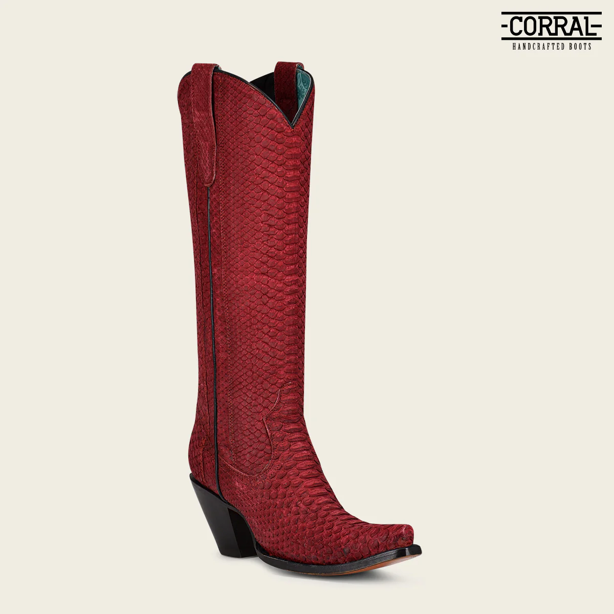 Bota Corral para dama en piel de pitón