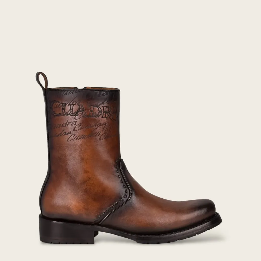 Bota para caballero en piel genuina