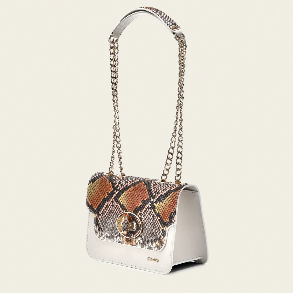 Crossbody en piel genuina de pitón para dama