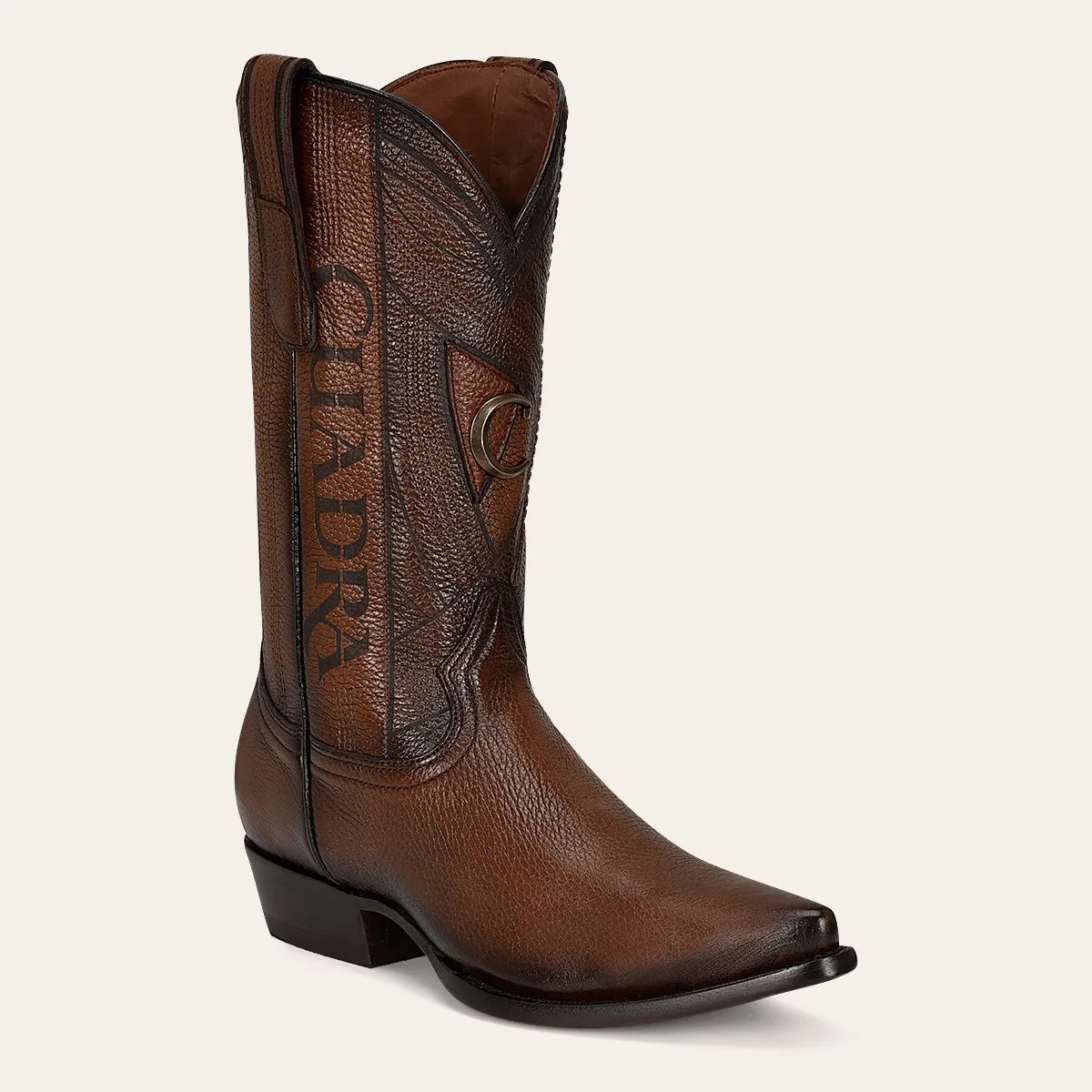 Bota vaquera en piel genuina de venado.