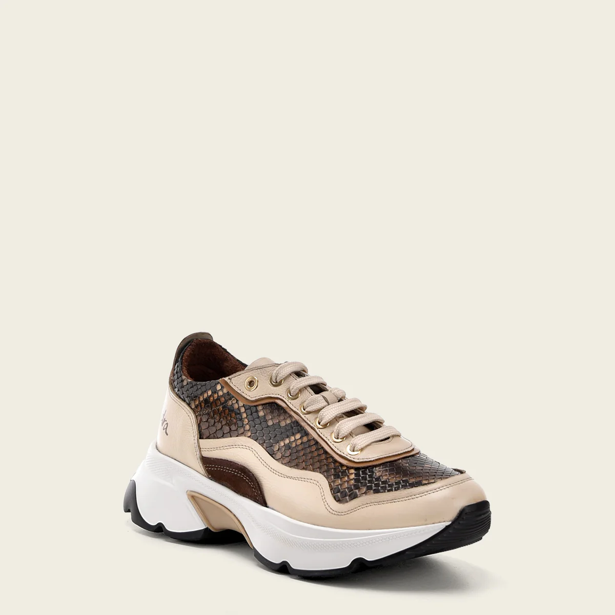 Sneakers en Piel Genuina de Pitón