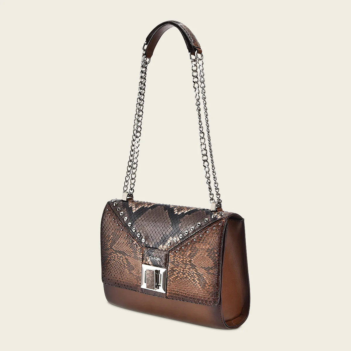 Crossbody en piel genuina de pitón para dama