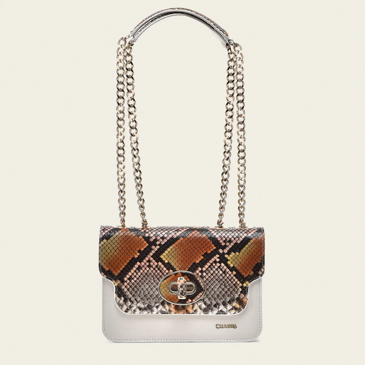 Crossbody en piel genuina de pitón para dama