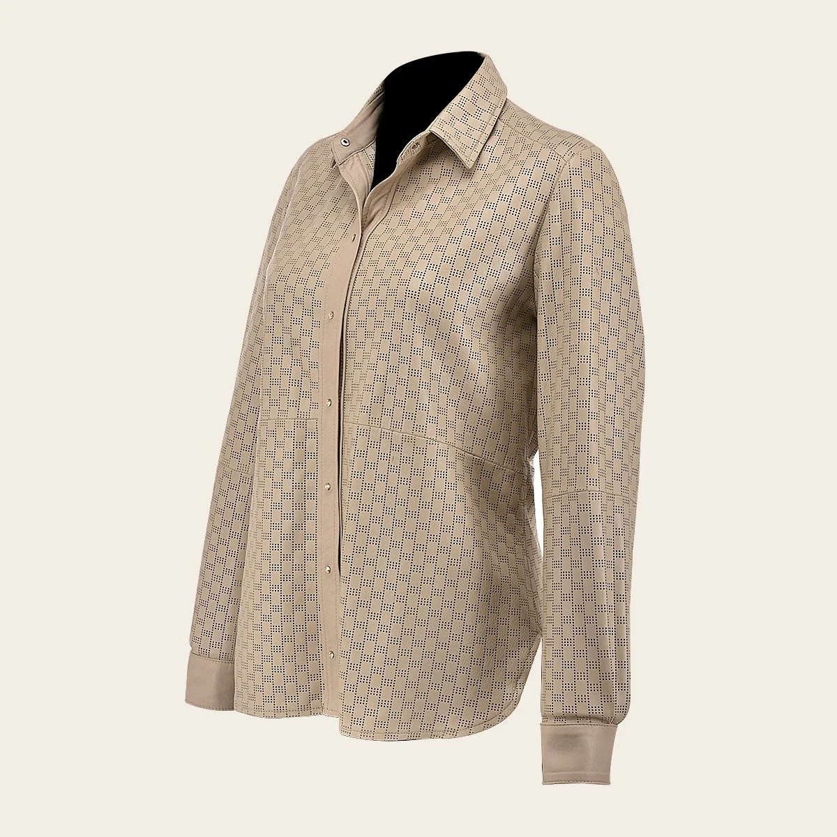 Camisola en piel genuina de ovino para dama