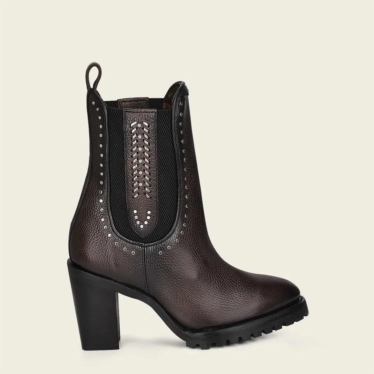 Botines en piel genuina para dama