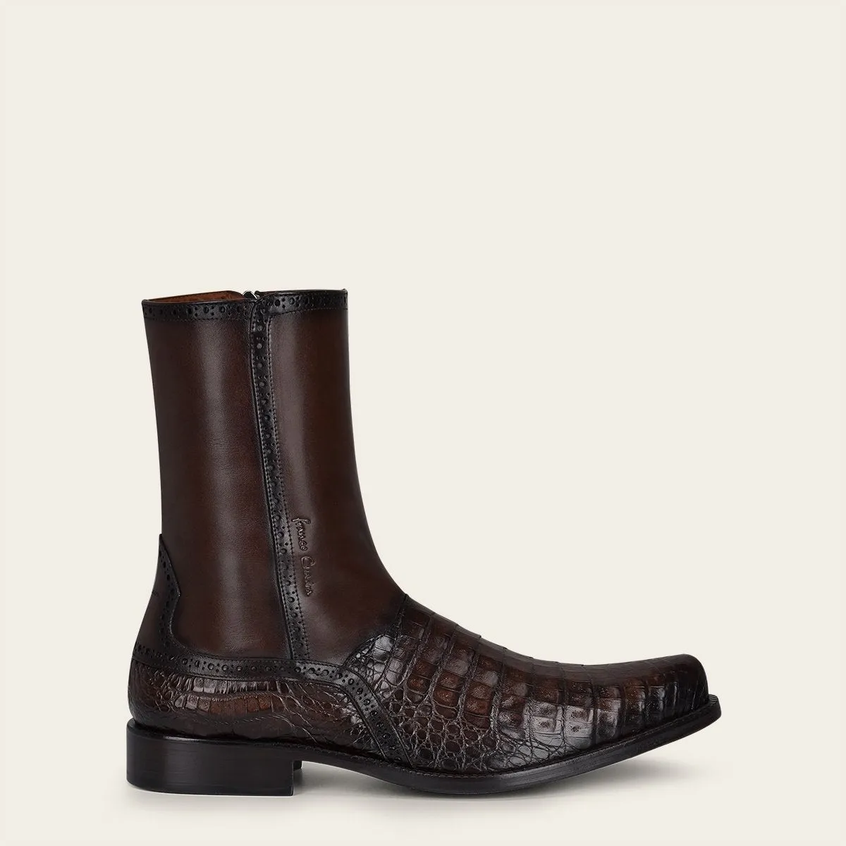 Bota de vestir en piel genuina de caimán