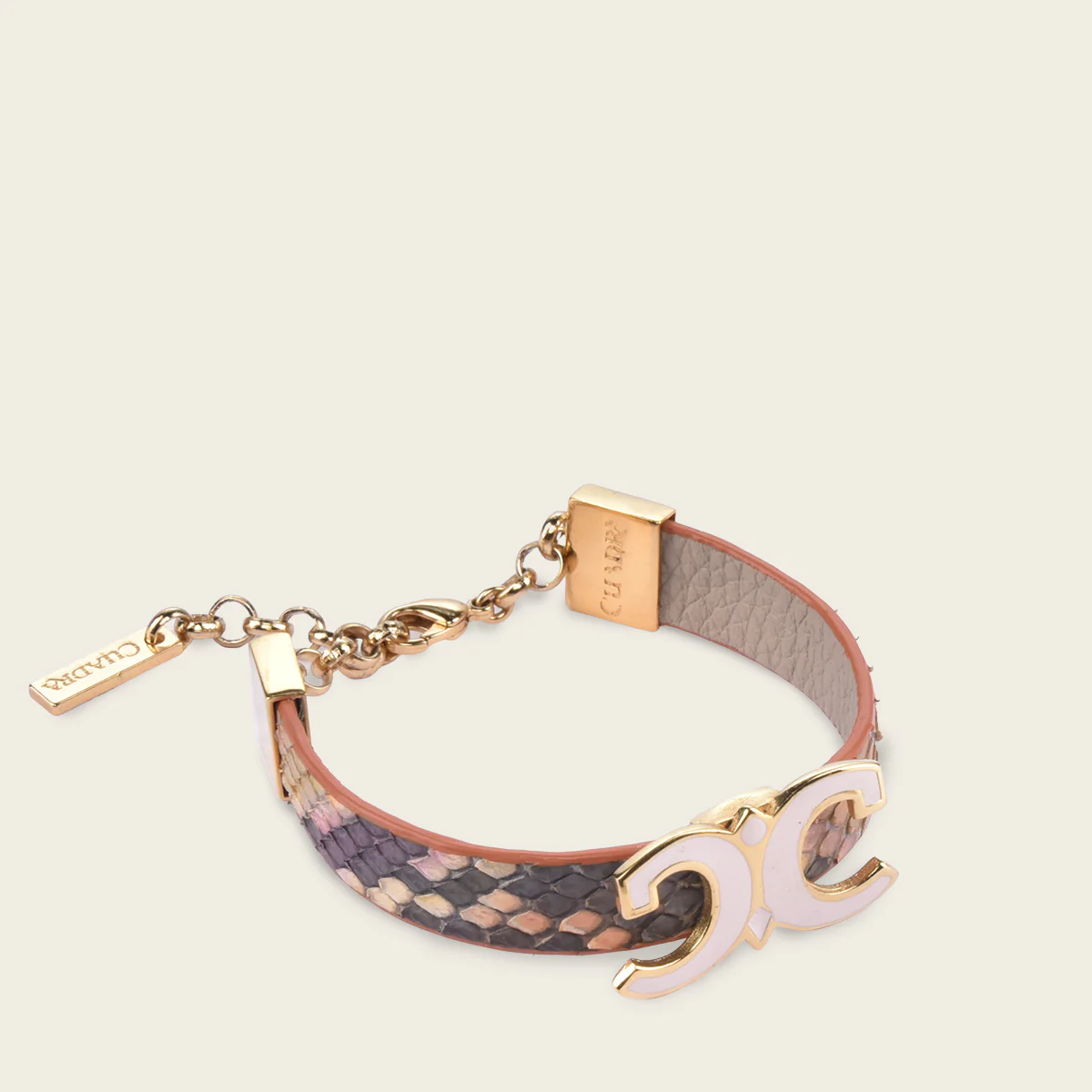 Pulsera en piel genuina de pitón para dama