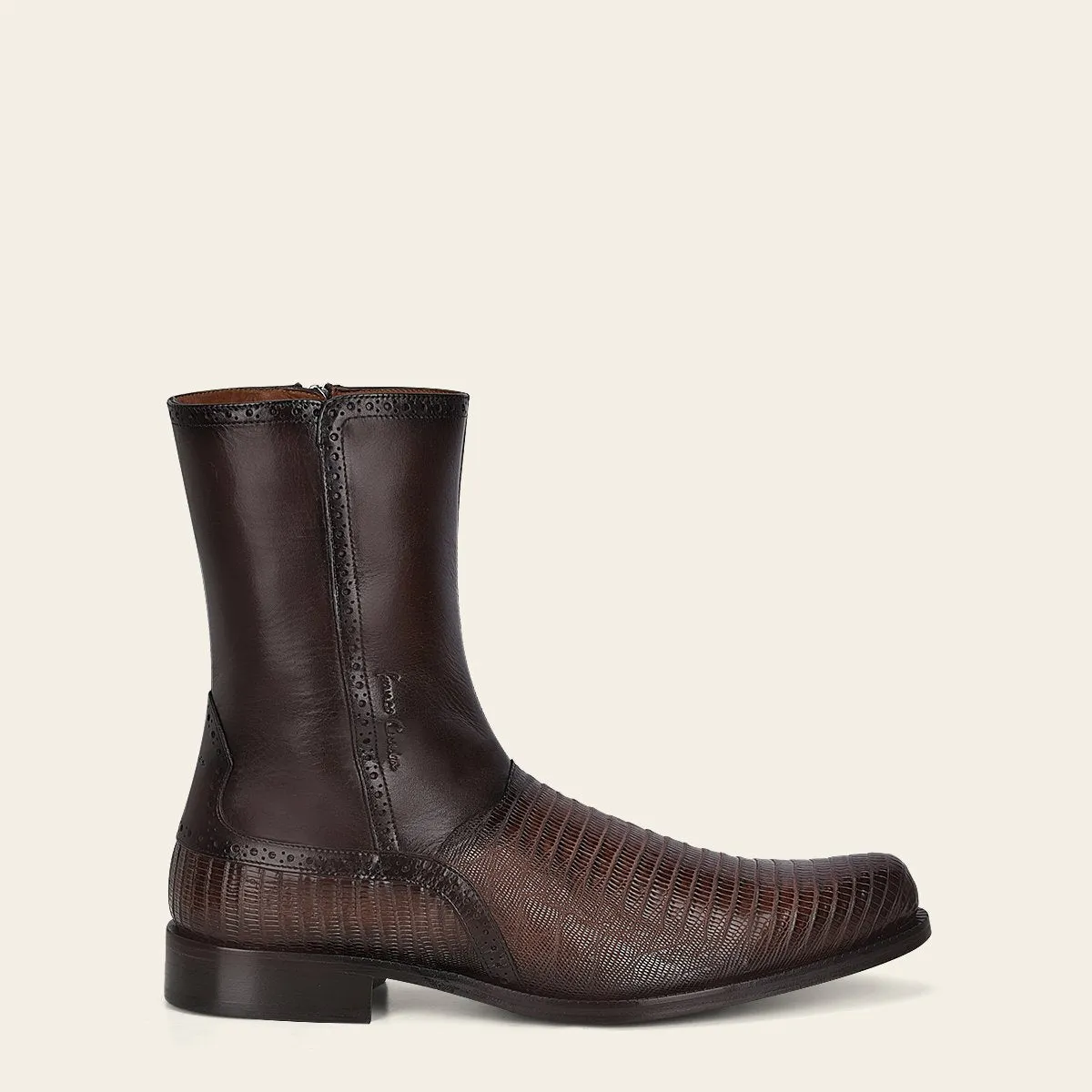 Bota de vestir en piel genuina de lizard.