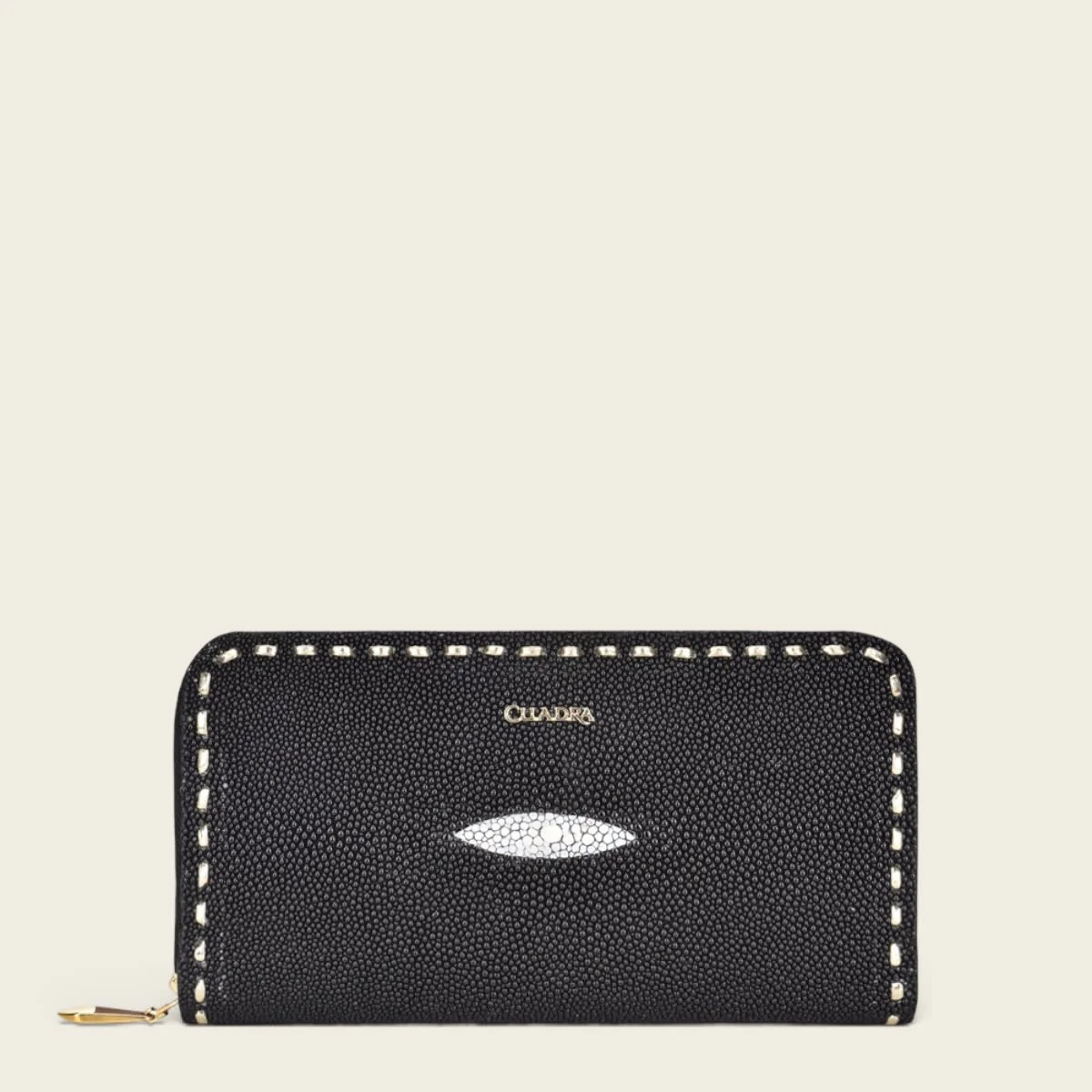 Cartera en piel genuina de mantarraya para dama