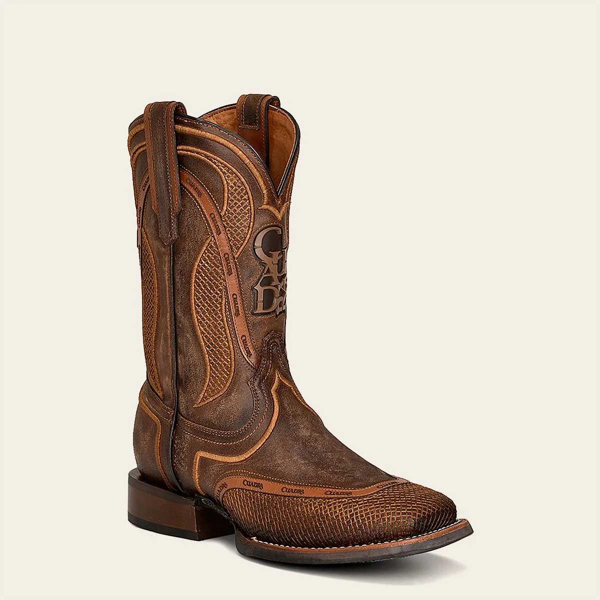 Bota rodeo en piel genuina.