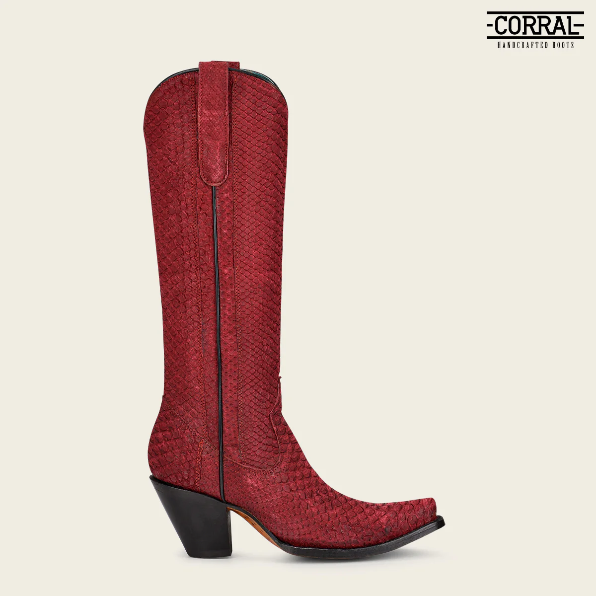 Bota Corral para dama en piel de pitón