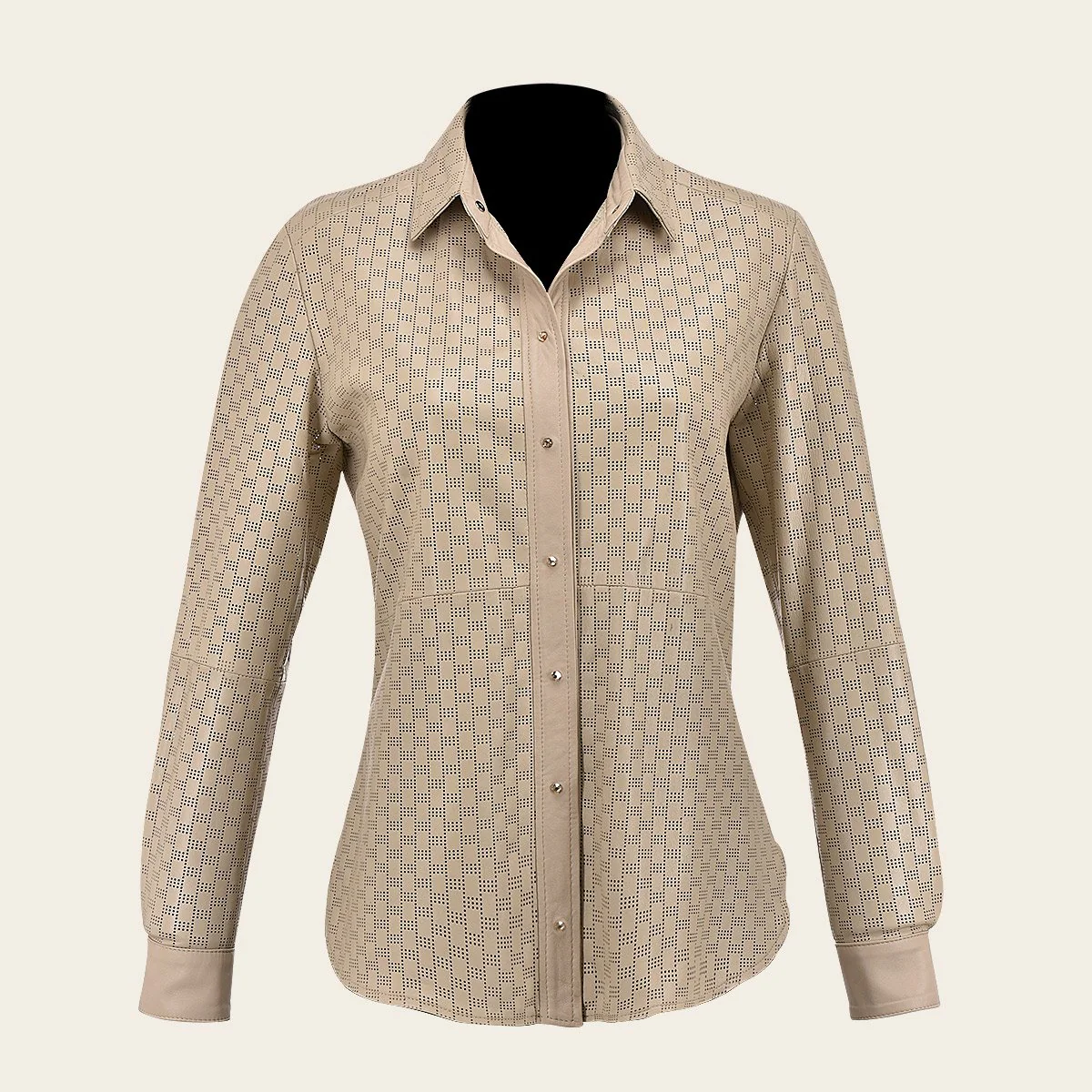 Camisola en piel genuina de ovino para dama